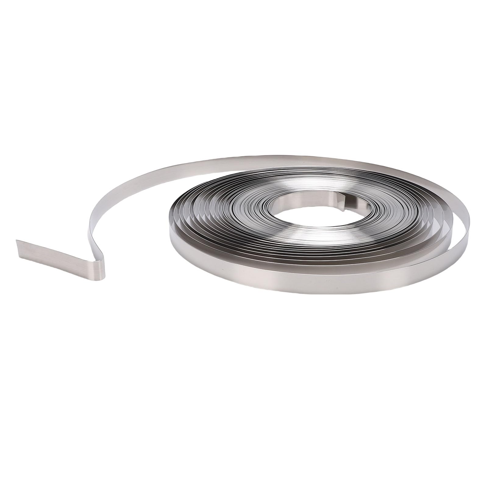 Correa de Banda con fleace de Acero Inoxidable 304 de Servicio Pesado, 100ft 3/4 de Ancho 0.02 en Espesor Correa de tubería de Metal, Kit de Tiras de Bandas para Transporte de