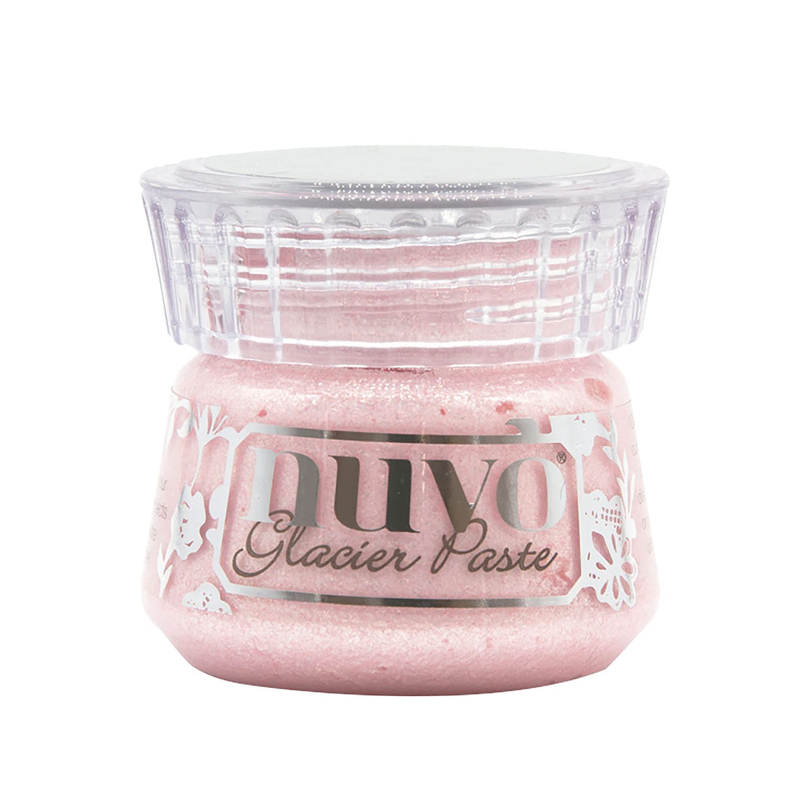 Tonic Studios Frosted Petal Nuvo Glacier Paste - 1.7 Fl Oz (50 Ml) - Metallic Paste With Mica Flakes - For Paper, Fabric, Glass, Wood & More - Stencilling, Card Making & Crafting