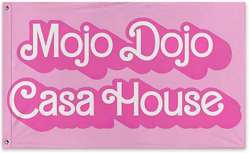 Mojo Dojo - Bandera de casa divertida con memes, para colgar en la pared, para dormitorio universitario, dormitorio, sala de estar, dormitorio,
