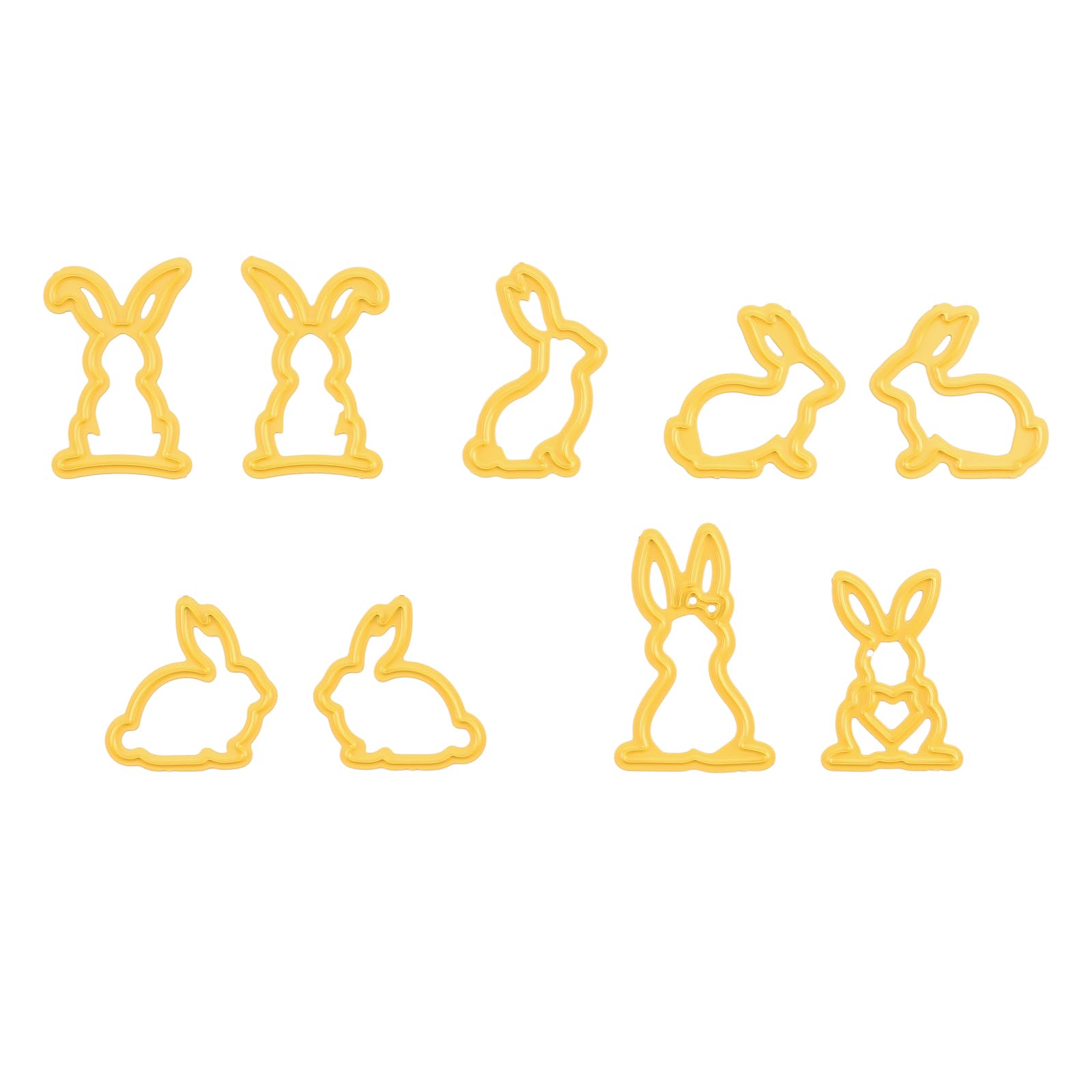 Nellie's Choice Cutting Die-Rabbits-9 Shape 2,6 x 3,2 cm-Card Making Supplies-Metal Dies for Scrapbooking, DIY and Paper Crafts, Yellow, 26x32mm