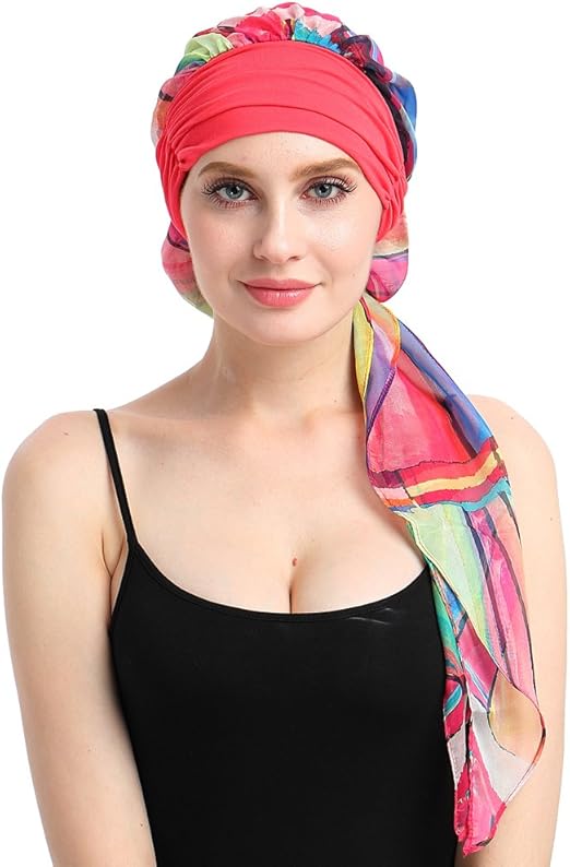 Chemo Headwear Turbans for Women Long Hair Head Scarf Headwraps Cancer Hats