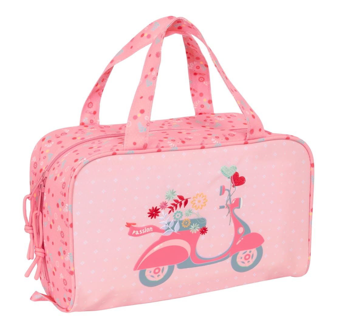 Safta MOOS Passion - Rectangular Toiletry Bag with Handle, Children's Toiletry Bag, Adaptable to Trolley, Ideal for Children from 5 to 14 Years, Comfortable and Versatile, Quality and Resistance, 31 x