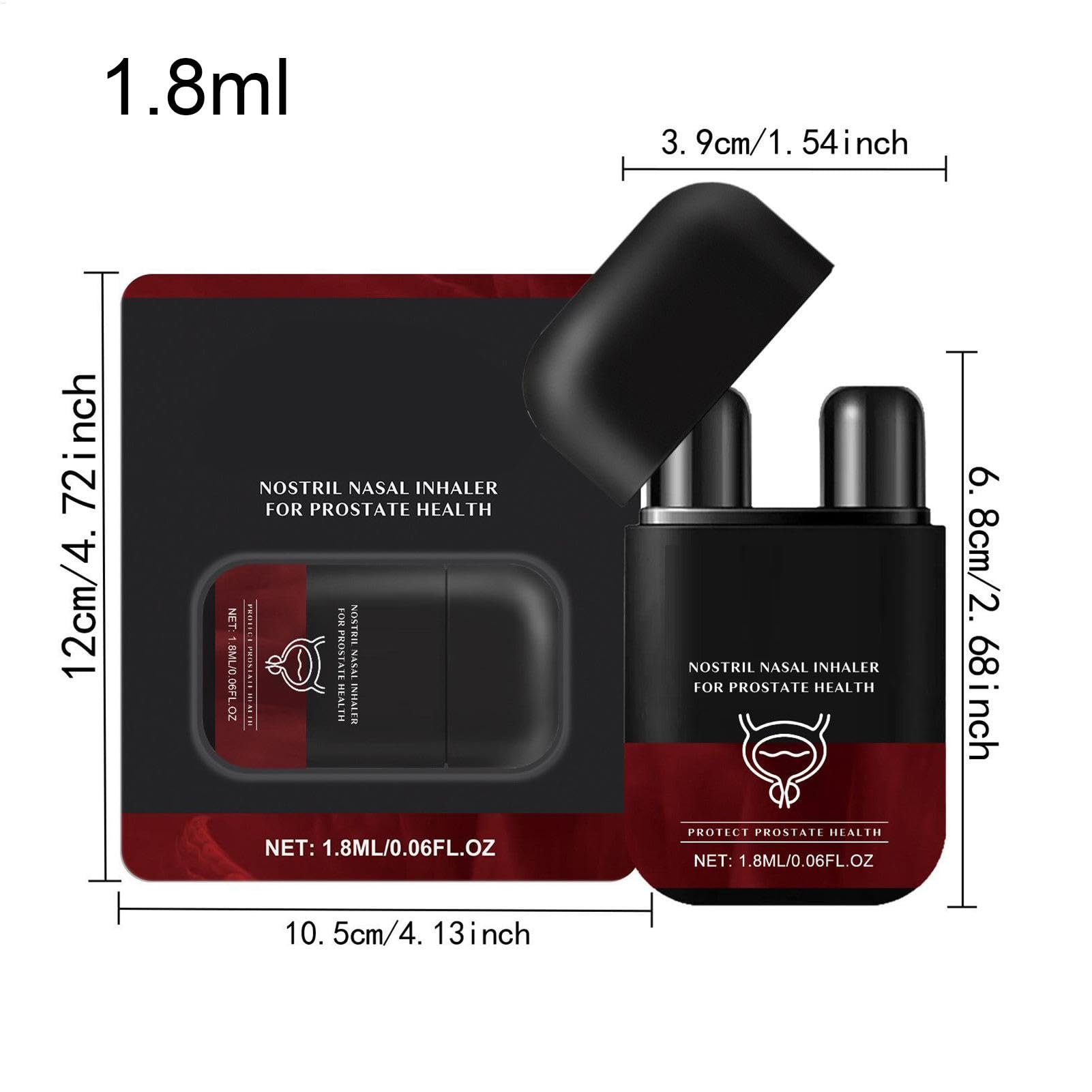 Inhalator do nosa dla zdrowia prostaty, dwufunkcyjny drążek do nosa, 1,8 ml aromaterapeutyczny, mały inhalator czyszczący dla dobrego samopoczucia mężczyzn, idealny do opieki zdrowotnej taty