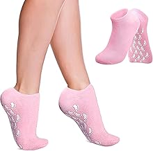 Anti-Crack Half-Length Silicone Foot Protectors, Moisturizing Foot-Care Oil Spa Gel Socks Men & Women for Heel Cracks and Pain Multicolor (PACK OF 1)