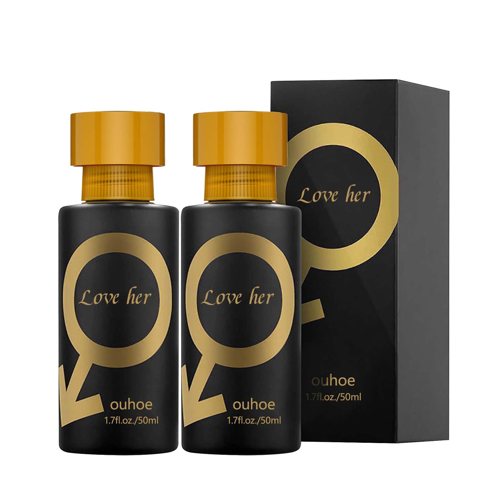 Neolure Perfume For Men, Lur_e Her Perfume for Man, L_ure Phero_mone Men Perfume, Cupid Fragrances for Men, Long Lasting Perfume Spray, Love Cologne for Men Attract Women (2 black)