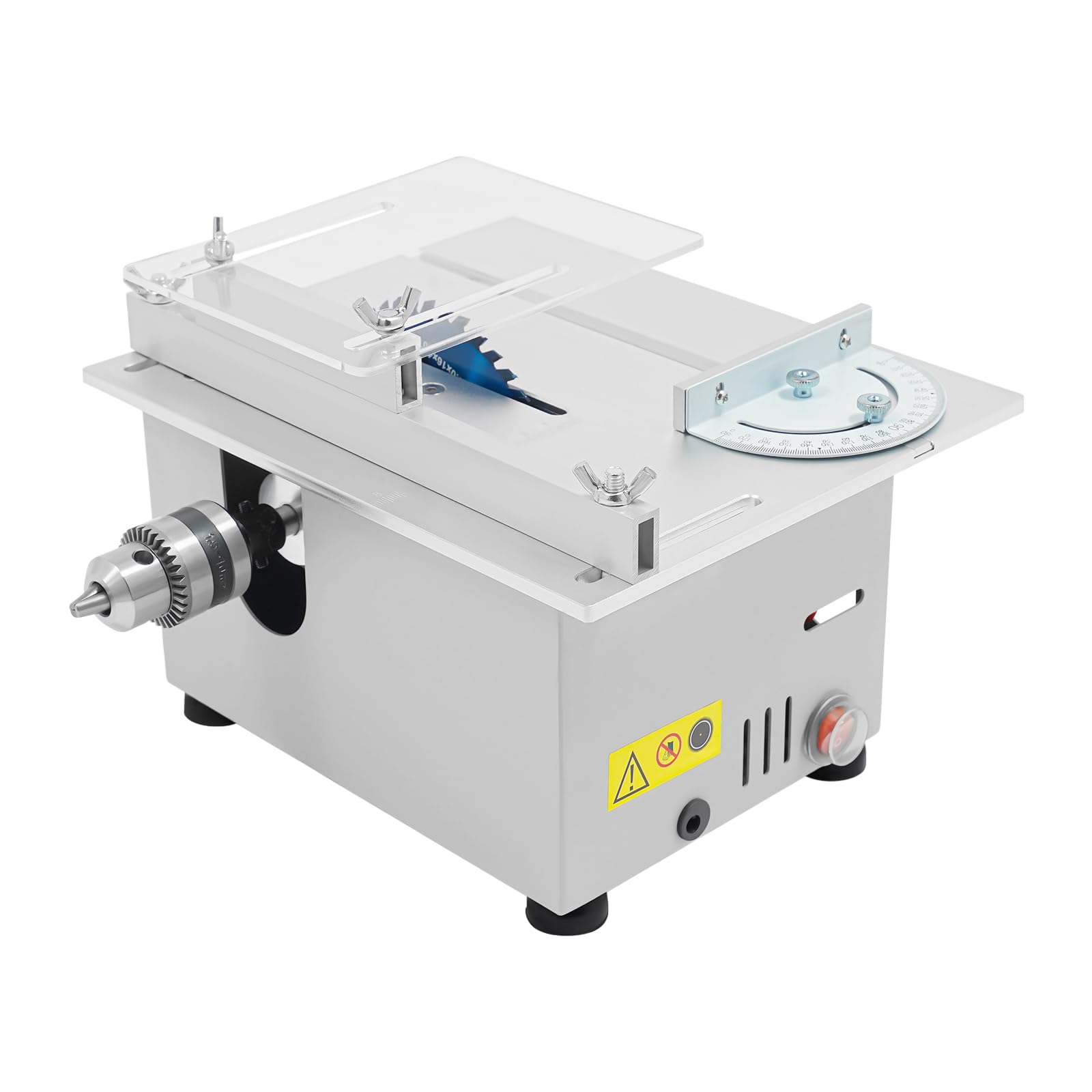 Mini sega circolare da tavolo regolabile con velocità variabile set seghe circolari da tavolo taglierina lama sega da tavolo taglio lavorazione del legno elettrico fai da te fatto a mano Table Saw