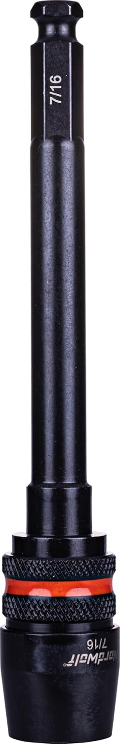 NordWolf 6-11/16" (170mm) x 7/16" Quick Lock Drill Bit Extension, Fits All 7/16" Hex Shank Power Bits & Drills, Impact Grade Bit Holder for Impact Drivers