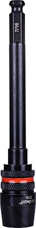 NordWolf 6-11/16" 170mm x 7/16" Quick Lock Drill Bit Extension, Fits All 7/16" Hex Shank Power Bits & Drills, Impact Grade Bit Holder for Impact Drivers