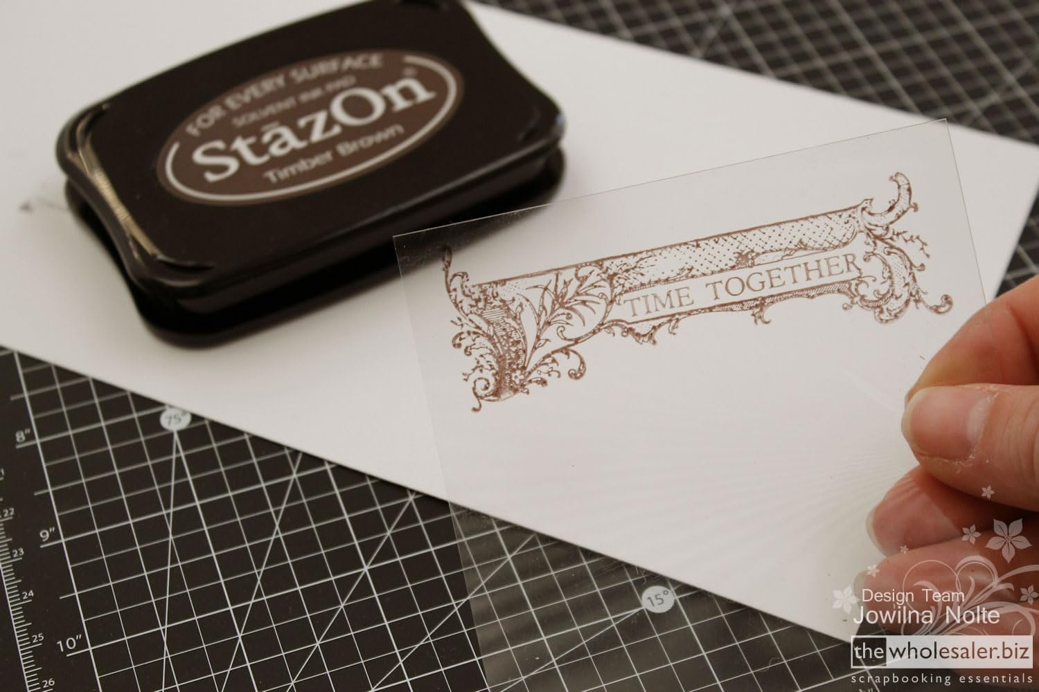 StazOn Multi-Surface Solvent Ink Pad and Reinker Bundle - StazOn Timber Brown Solvent Ink Pad and Reinker - with Trebbies Detail Sticks