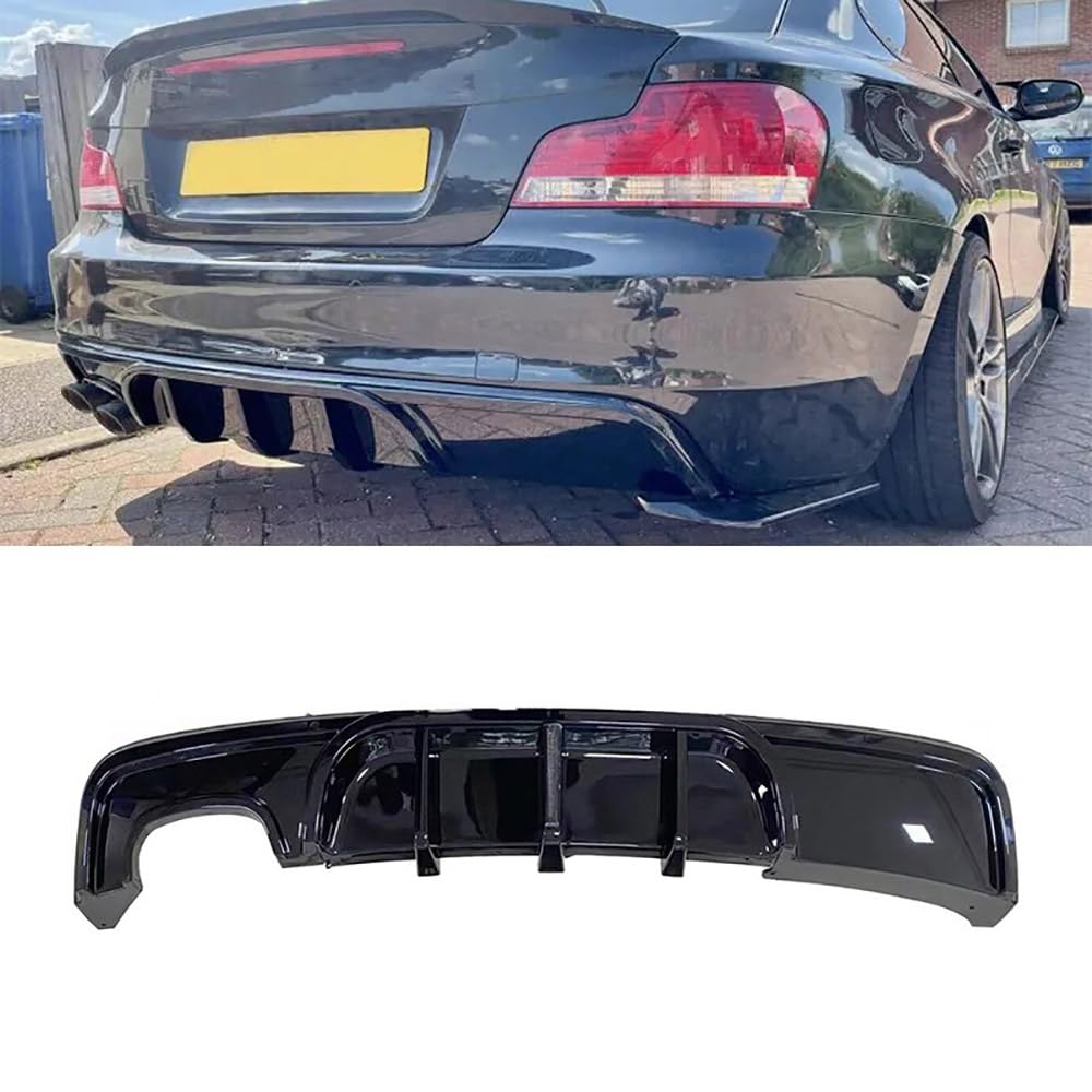 Diffuseur arrière pour BMW E82 Coupé 2007-2014 en ABS noir brillant avec lumière