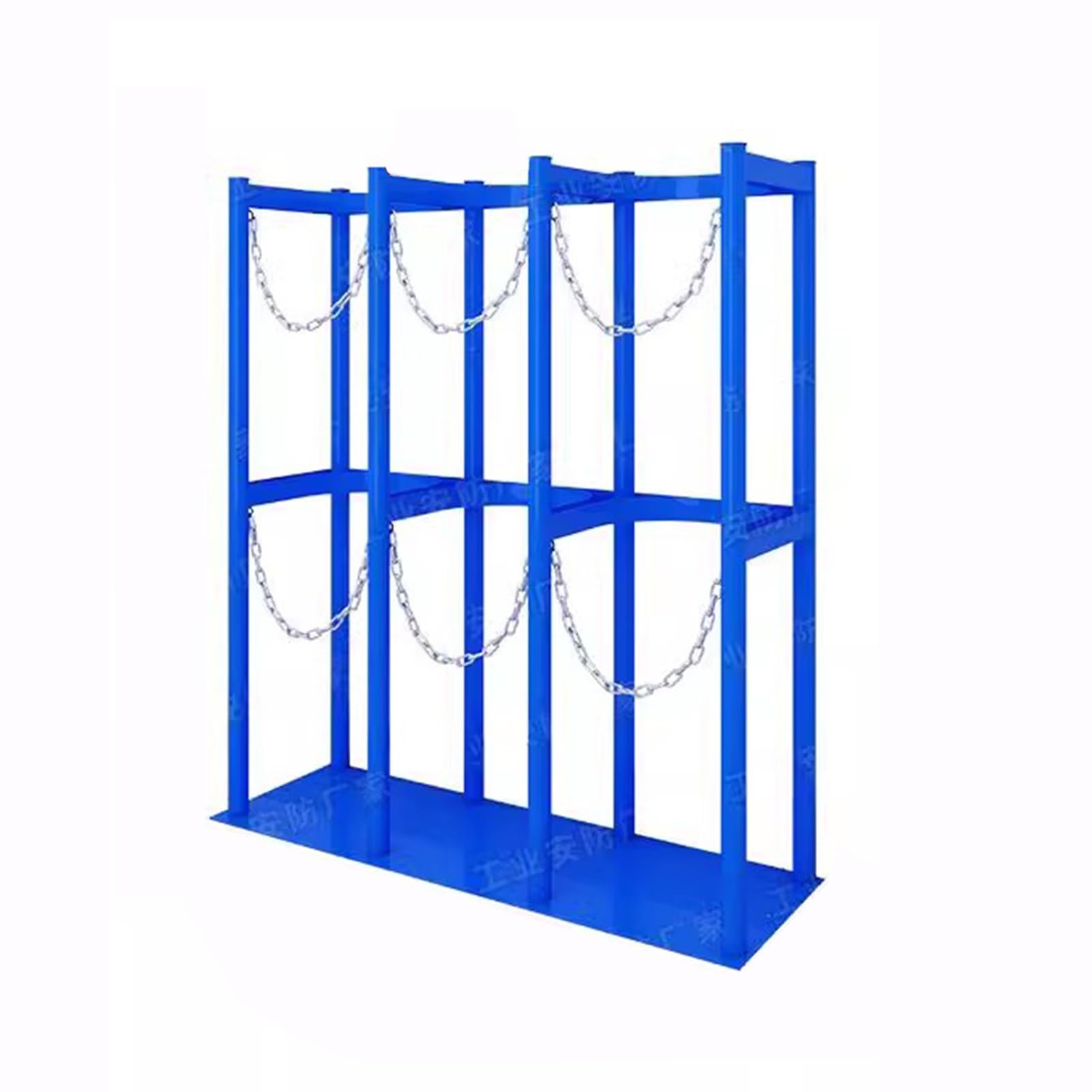 Genérico Soporte de Acero Resistente para Cilindros de Gas - Estante de Base Fija para Tanques de oxígeno, CO2 y Almacenamiento de Gases industriales en talleres, fábricas o garajes - Duradero y segu