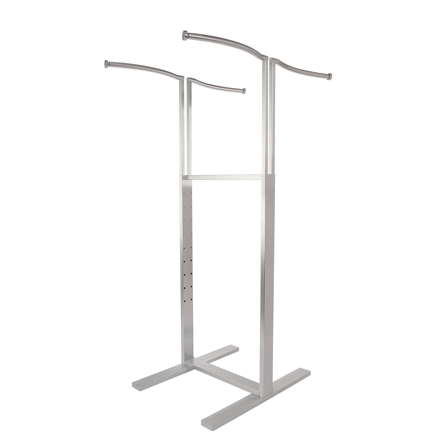 Econoco BA47CRVSC Adjustable 4-Way Merchandiser with S-Shaped Hangrail