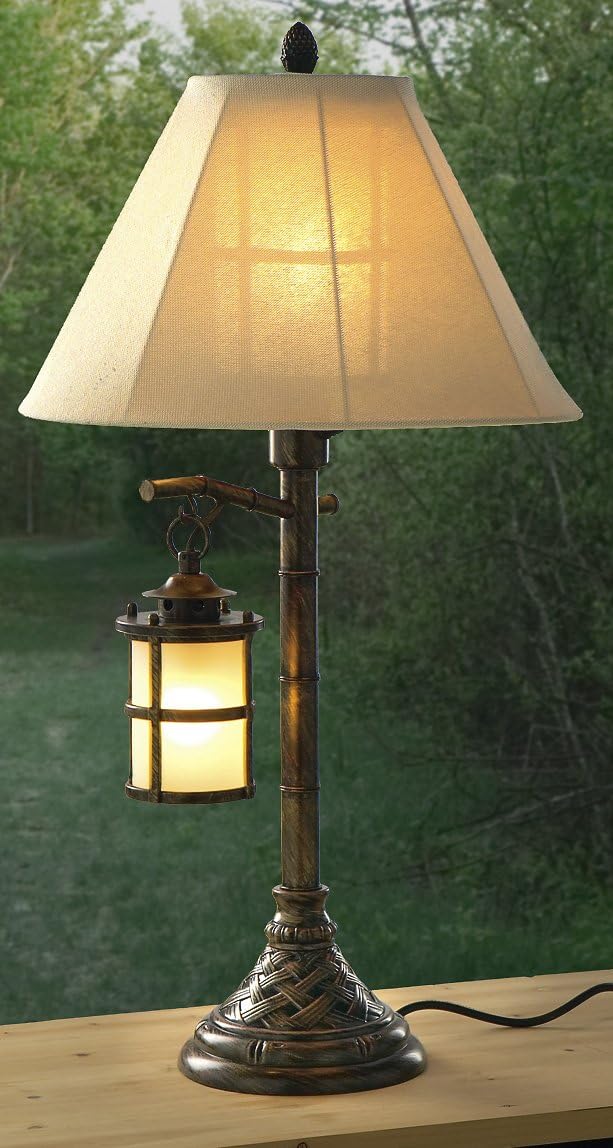 Holmes Weatherproof Table Lamp with Lantern - Amazon.com