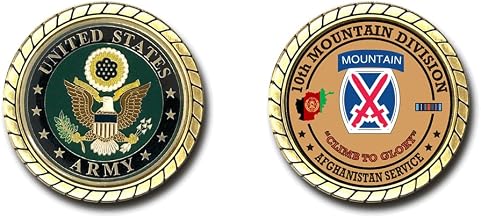 10th Mountain Division Afghanistan Service Challenge Coin