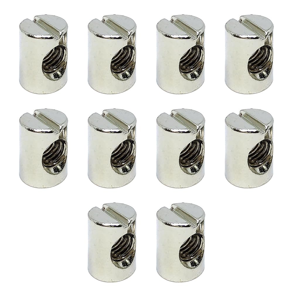10 Stück M6 x 14 mm Möbel-Fassmuttern, langlebige Kreuzdübel für Betten und flach verpackte Möbel, für sichere Montage
