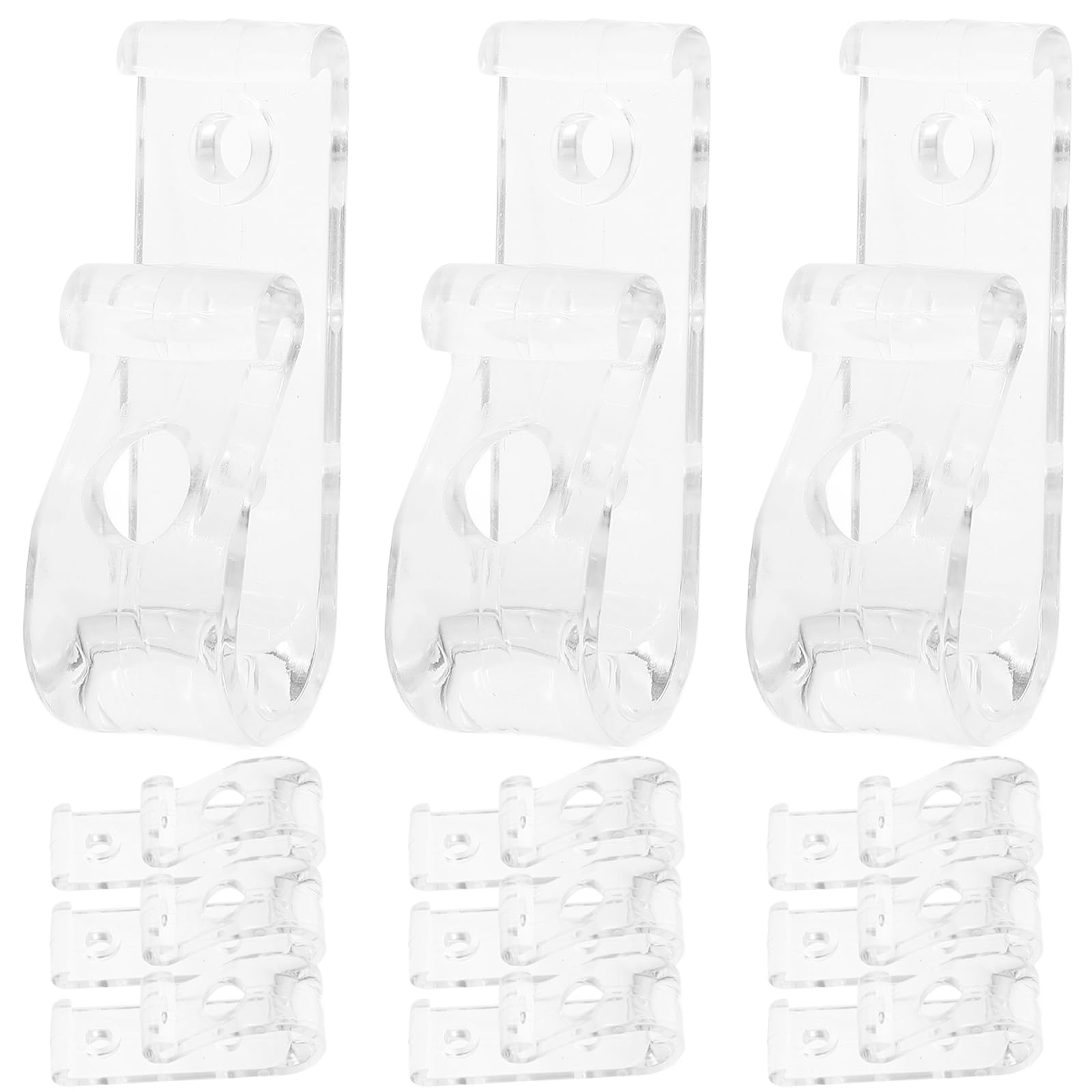 GLEAVI 3 Sätze Teiliges Gardinenhaken Roller Blind Connector Clip Für Vorhänge Mit Zugkette Transparent Langlebig Zu Installieren Kompatibel Mit Verschiedenen Ketten 12 Stück * 3