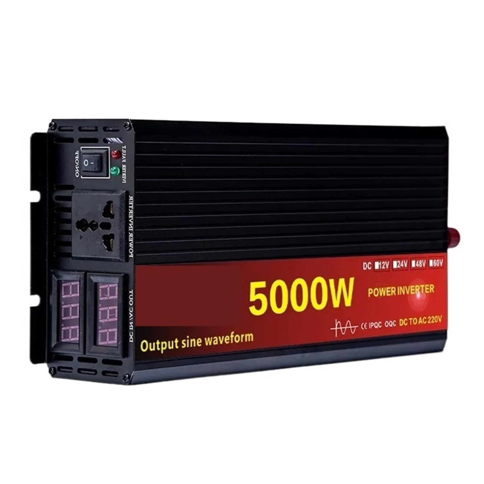 Inversor De Onda Sinusoidal Pura 3000W 4000W 5000W Inversor DC A AC Convertidor De Potencia Micro Inversor Inversor Solar Eficiente MáS Seguro(5000W,24V)