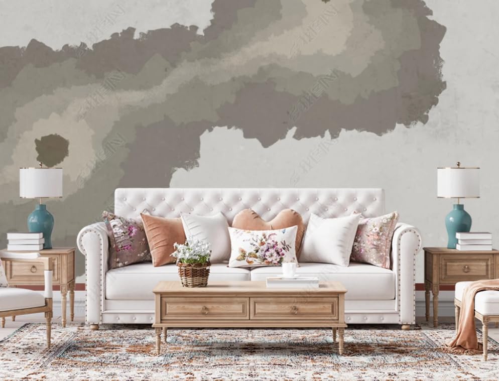 Papier peint intissé texture abstraite pour masquer les défauts du mur de salon - 3