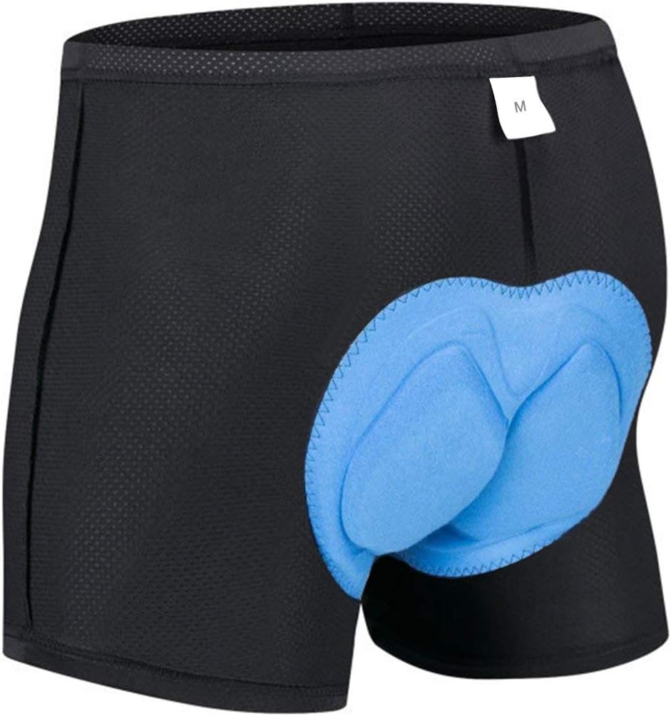 YULIXIN Men's Cycling Underwear, 3D Padded Bike Undershort Shorts, Anti-Slip Design, Elastic & Breathable (blue, S)