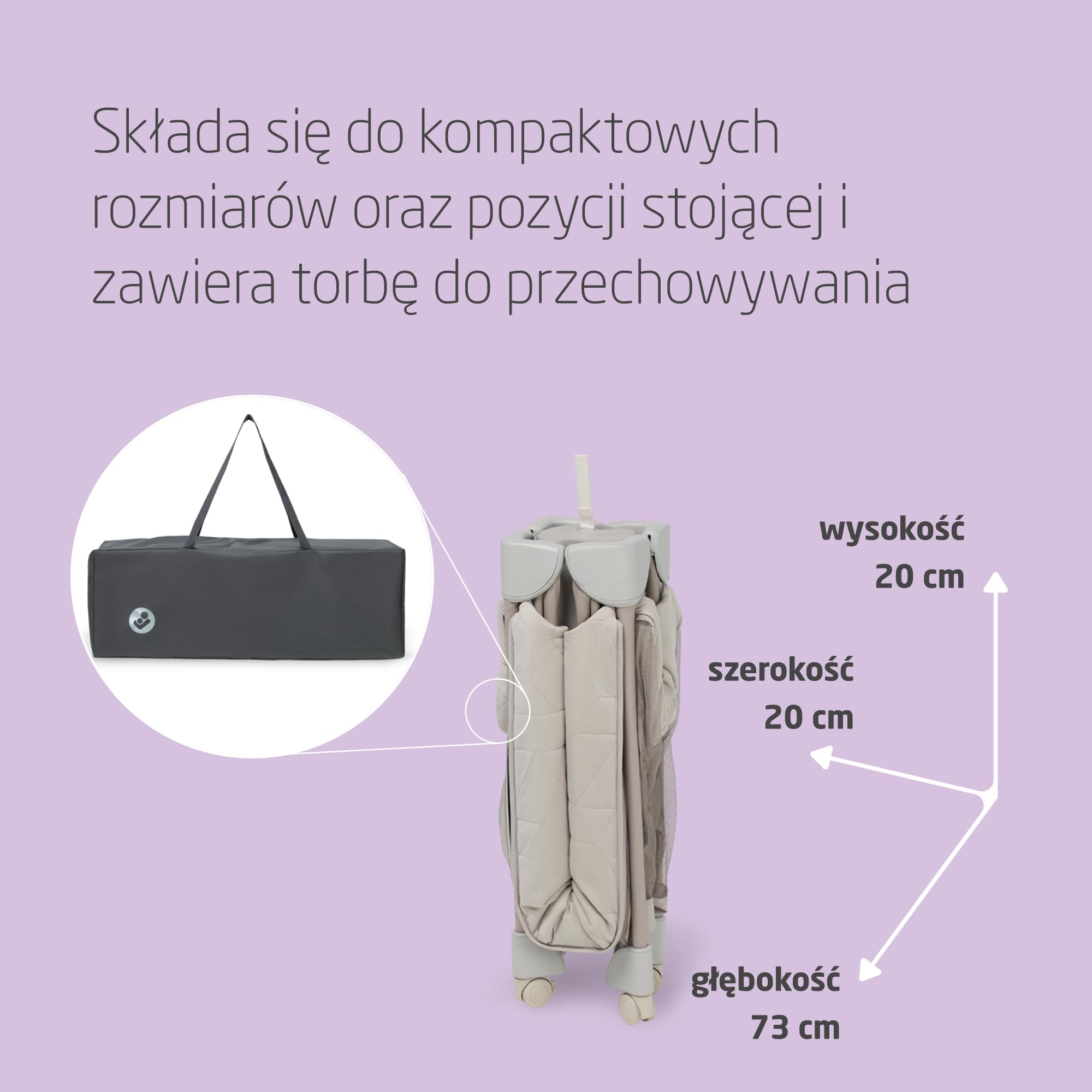 Maxi-Cosi Merlin, Łóżeczko Turystyczne & Plac Zabaw 2 w 1, 0–4 lat, do 18 kg, Łóżeczko Podróżne, Składa Się w 1 Sekundę, Materac CloudCore 120x60 cm, Boczne Wejście, 4 Kółka, Elegance Beige