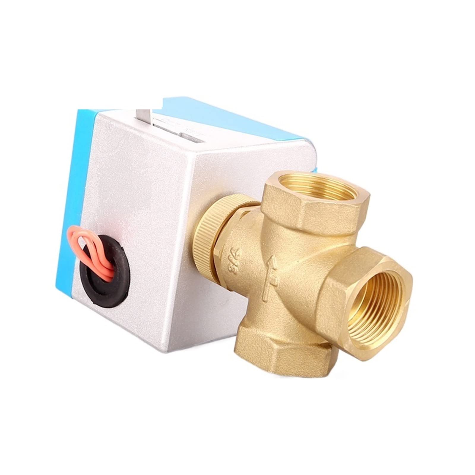 Resiste temperaturas extremas de alta presión y tres vías válvulas de globo de latón eléctricas motorizadas de 3/4 "1" 2 cables AC220V