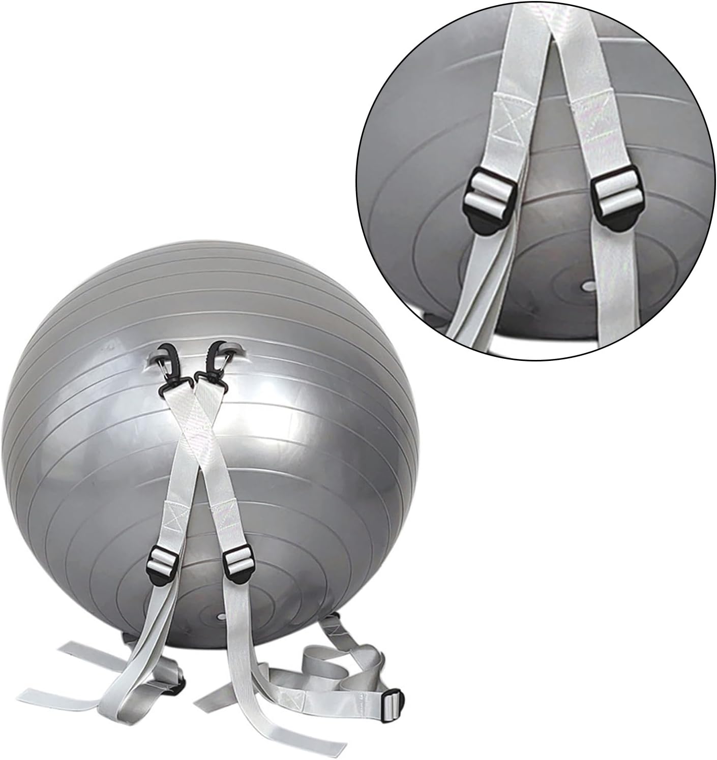 Yoga Balances Ball with Training Belt Thickened Inflatable Explosionproof Exercise Equipment Adjust Belt