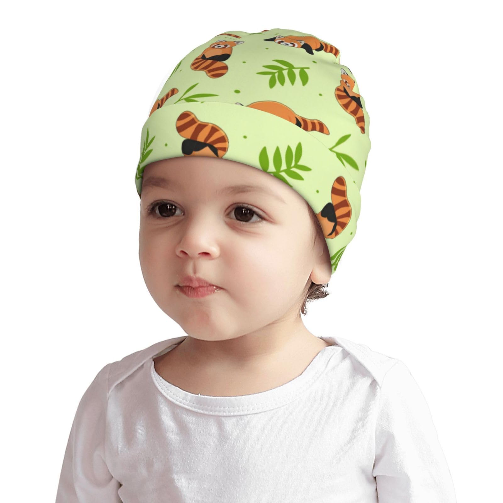 Red Panda Leave Tree Kids Beanie Hats Warm Knit Beanie Cap Skull Caps Gifts Decor for Boys Girls