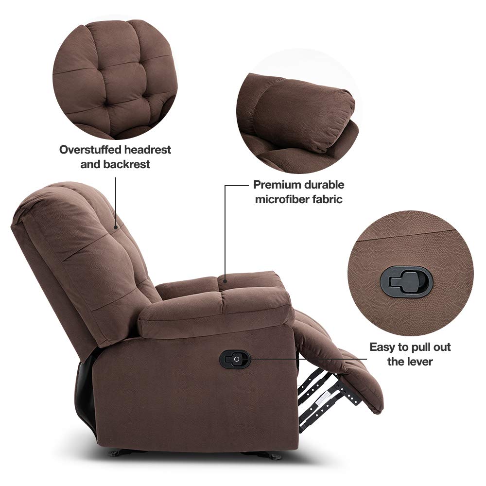 Rocker Recliner Chair Overstuffed Recliner Chair Fabric Reclining