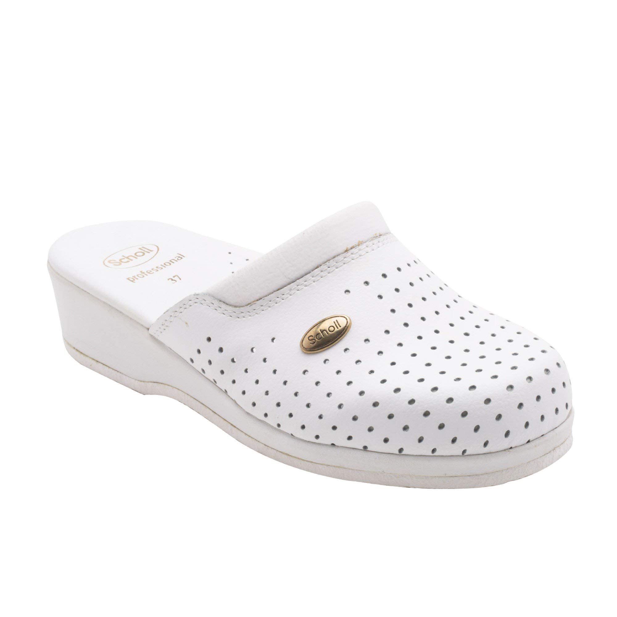 Scholl Linea Professionale Clog Backguard, Bianco, 36 EU