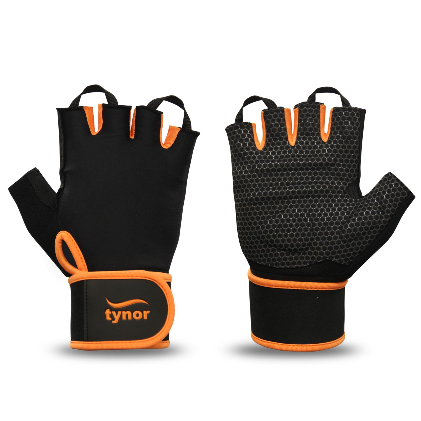 TYNOR Tynorgrip Gym Gloves with Support, Black, Small, 1 Pair-image-23