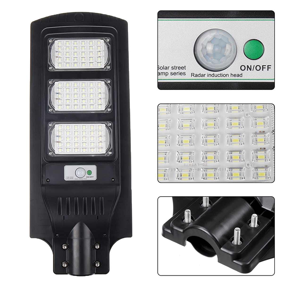 Solarna lampa uliczna czujnik PIR sterowanie oświetleniem do ogrodu Yard Road zewnętrzne oświetlenie bezpieczeństwa kinkiety 120W 21000 lumenów 90 LED (40w)
