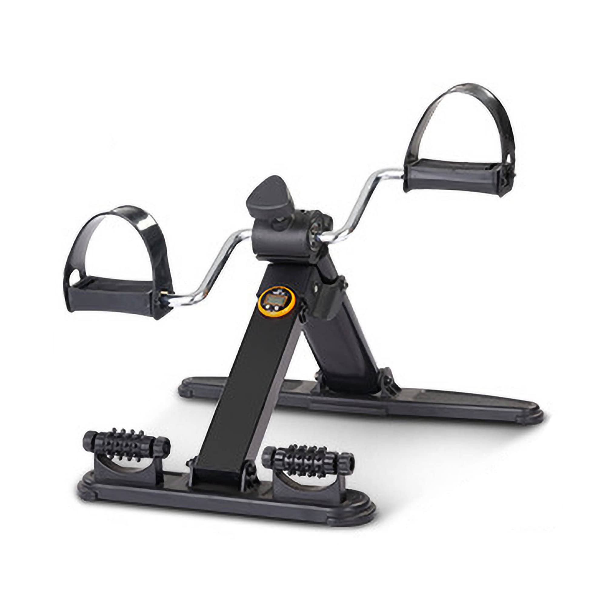 Składany rower treningowy, mini rower treningowy, z cyfrowym wyświetlaczem, do ćwiczeń nóg i ramion, czarny, 50 x 36 x 24 cm