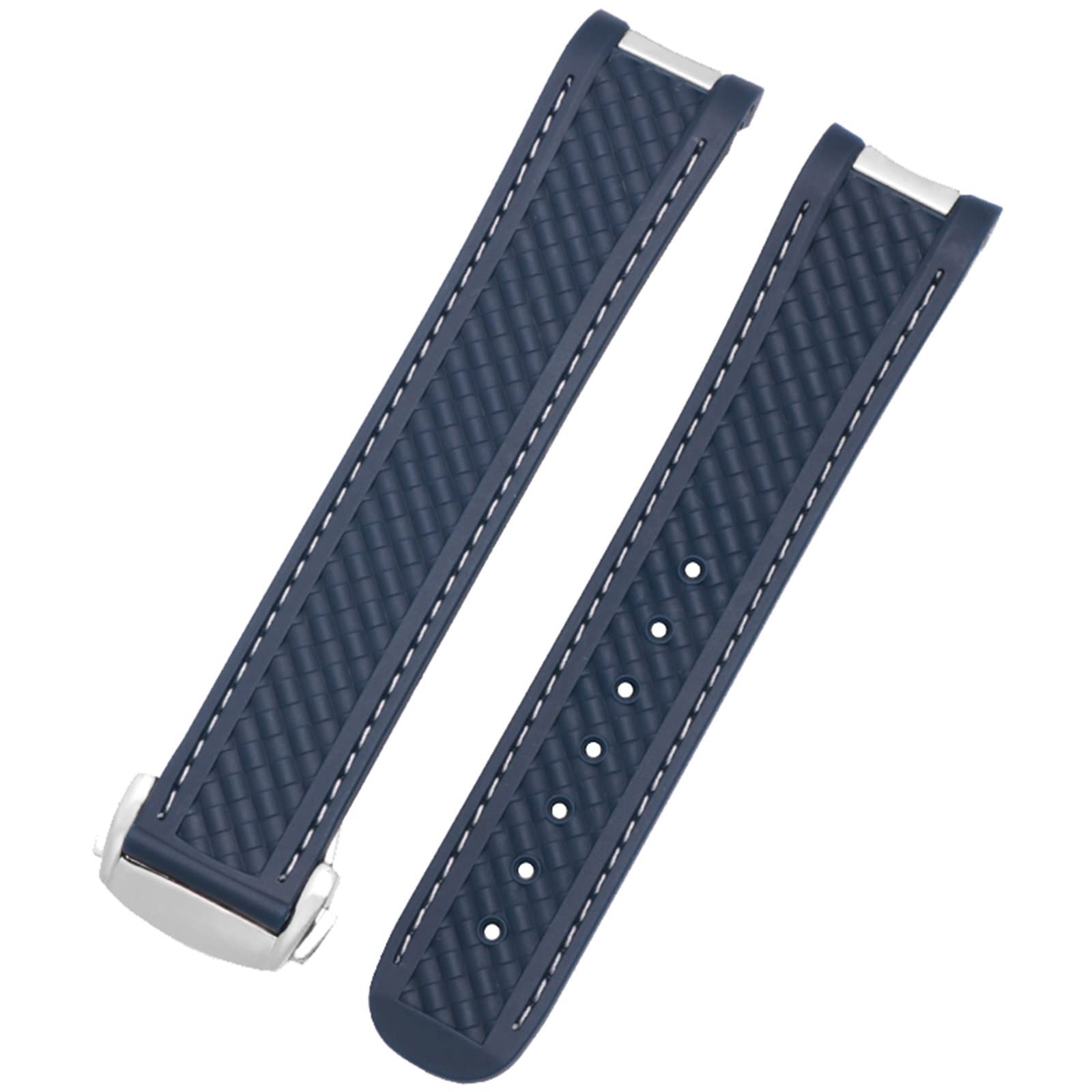 20 mm gumowy pasek do zegarka Omega SEAMASTER 300 AT150 DE VILLE SPEEDMASTER silikonowy pasek zastępczy pasek do zegarka akcesoria części