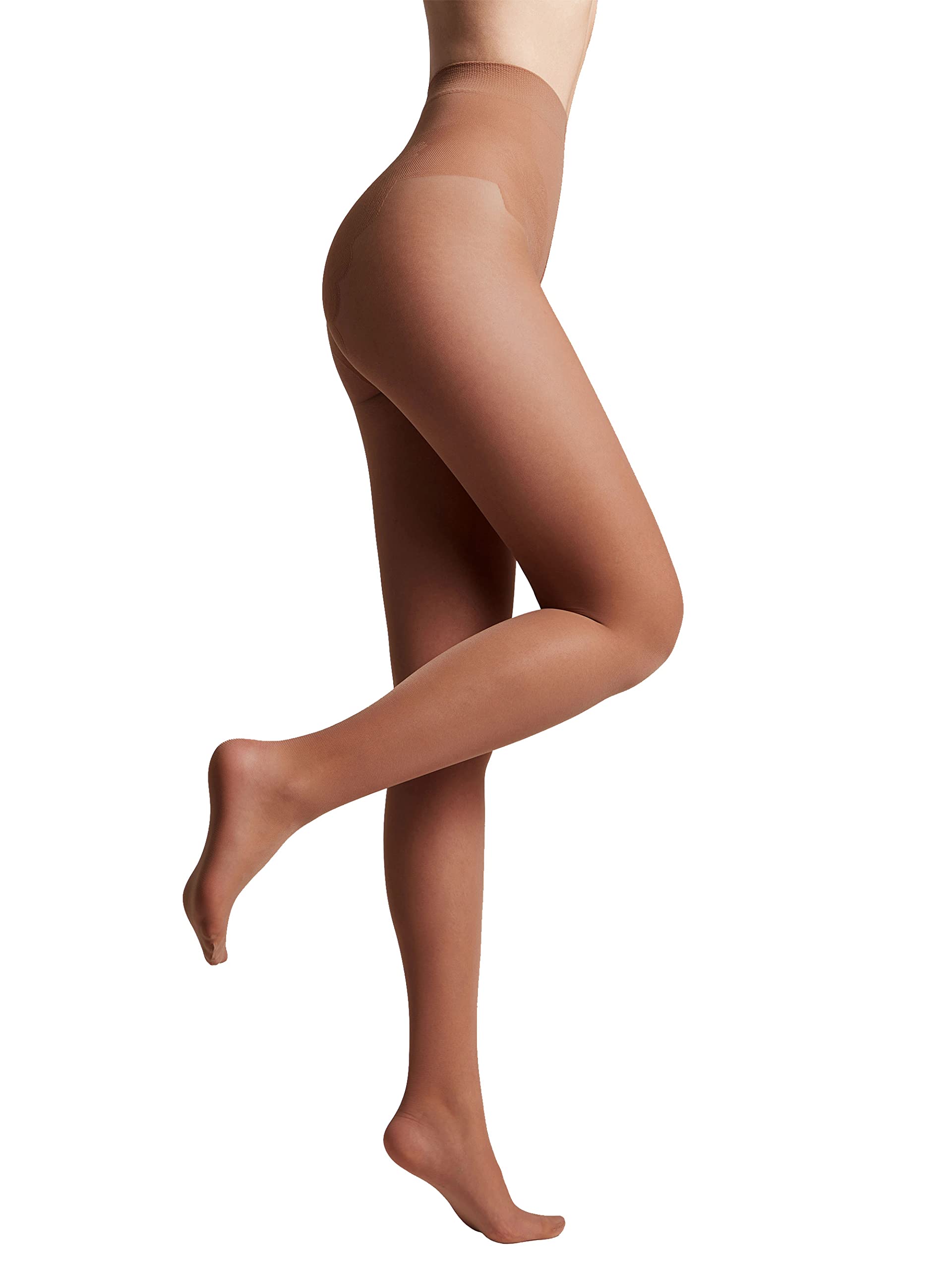 Conte Elegant Women's Bronze Silky Tights With Reinforced Panties - Bikini 20 Denier - Fine Tights Tights Extremely Elastic, M