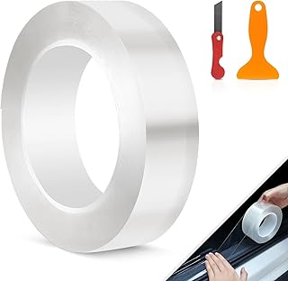 EFUTURETIME Kantenschutz Transparent Auto, 3cmX10m, Lackschutzfolie Selbstklebend, Einstiegsleisten Schutz, Eckenschutz Transparent für Auto, Fahrrad, Motorrad, Möbel