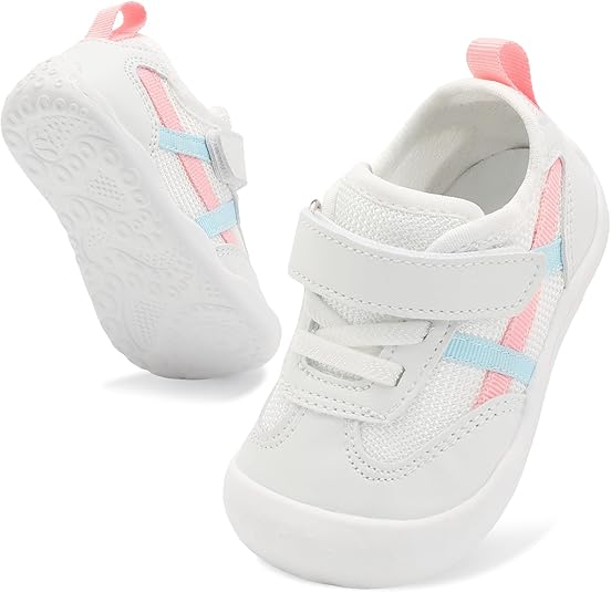 Scurtain Baby Shoes Boy Girl First Walking Shoe Infant Crib Breathable Sneakers Lightweight Barefoot Shoes for Babies