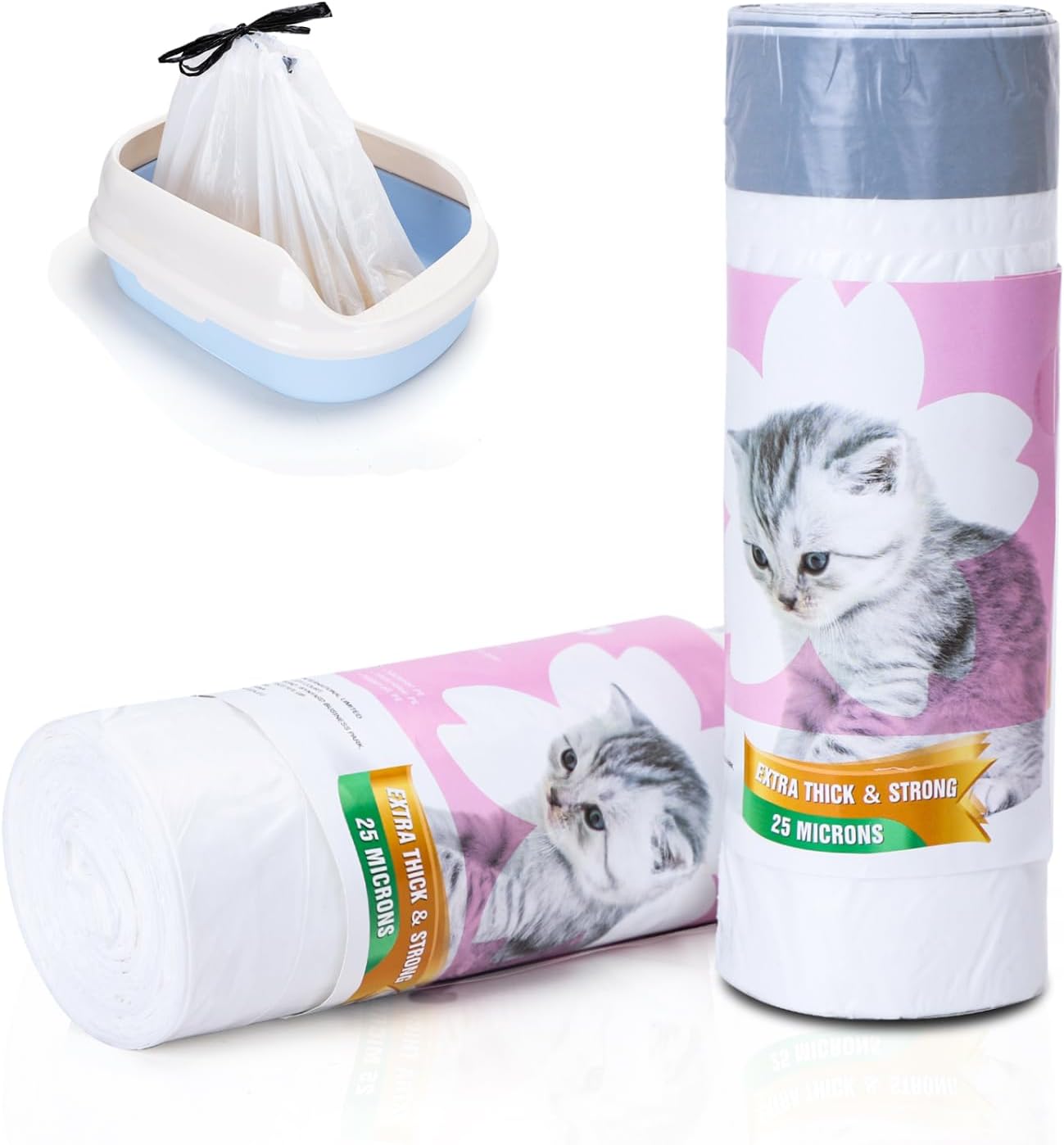 Litter Tray Liners Plastic Pack of 16 Cat Litter Liners 30x70cm by World of Pets Amazon.co.uk