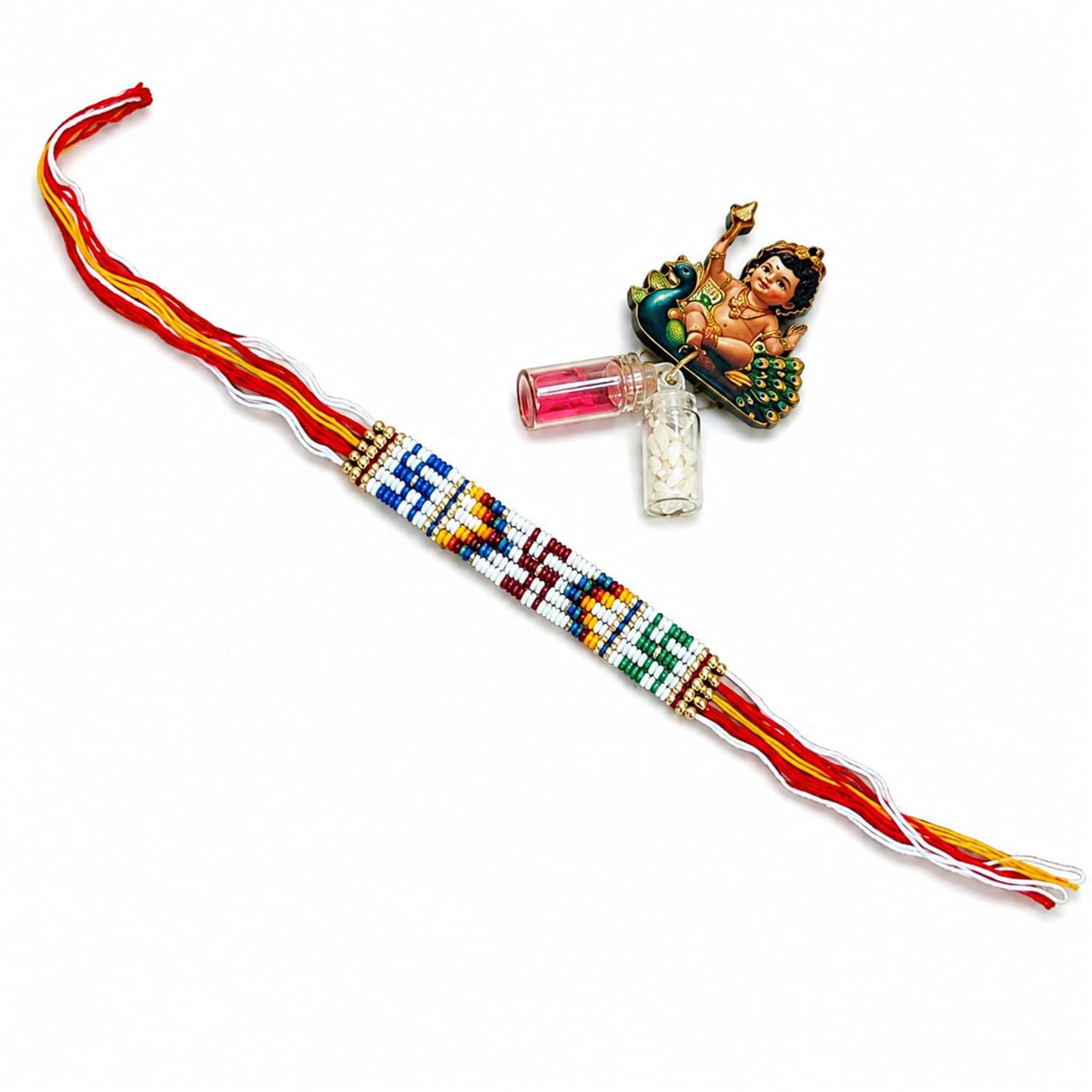 aurie Elegant Handcrafted Rakhi for Brother | Traditional Designer Thread Raksha Bandhan Rakhi Gift for Bhai-picture-20