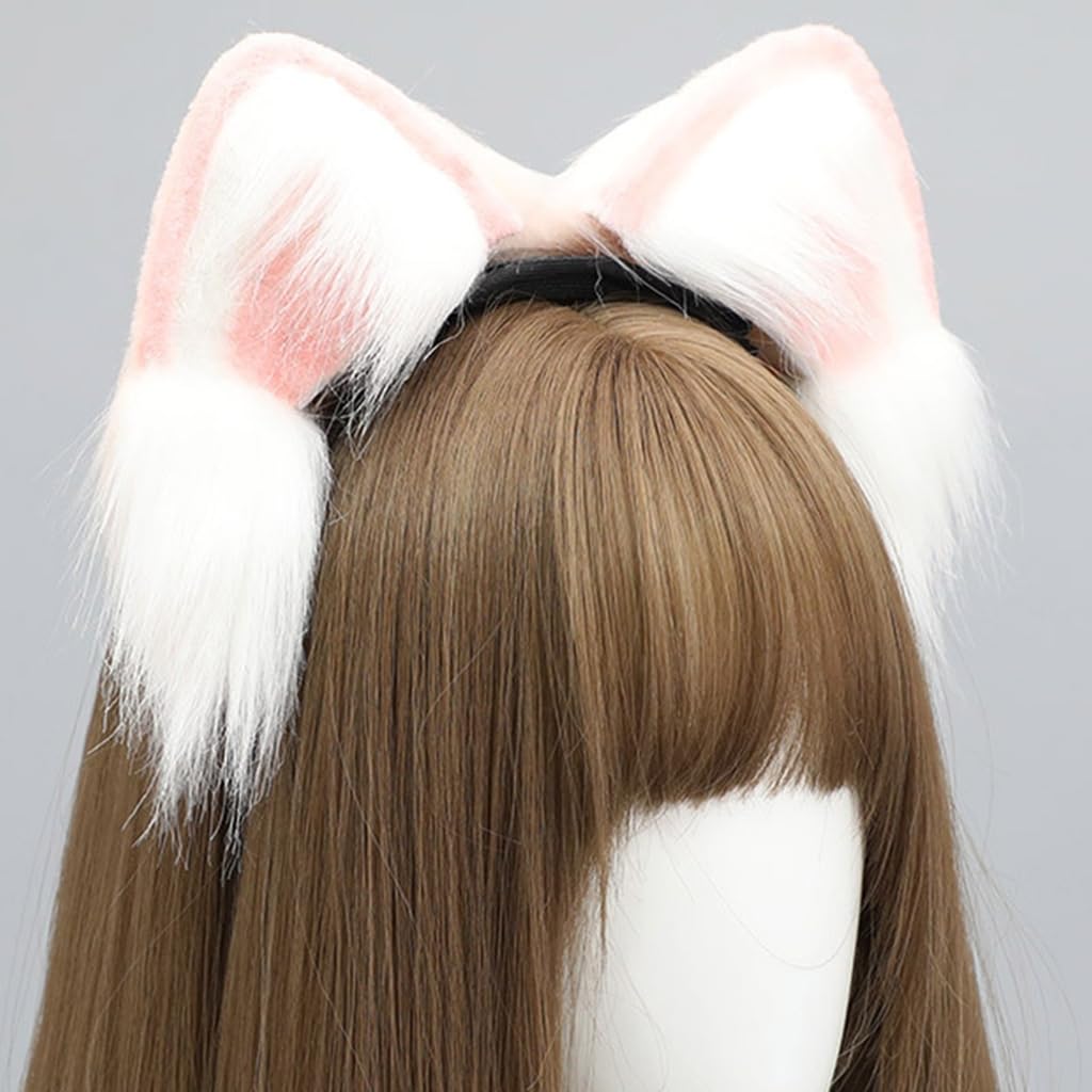 Cerchietto con orecchie staccabili, accessorio per capelli in peluche, accessorio per feste e appassionati di costumi di Halloween e cosplay