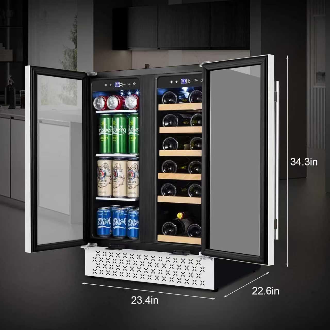 Full Sized appliances, Powerful Vertical Beverage Refrigerator System