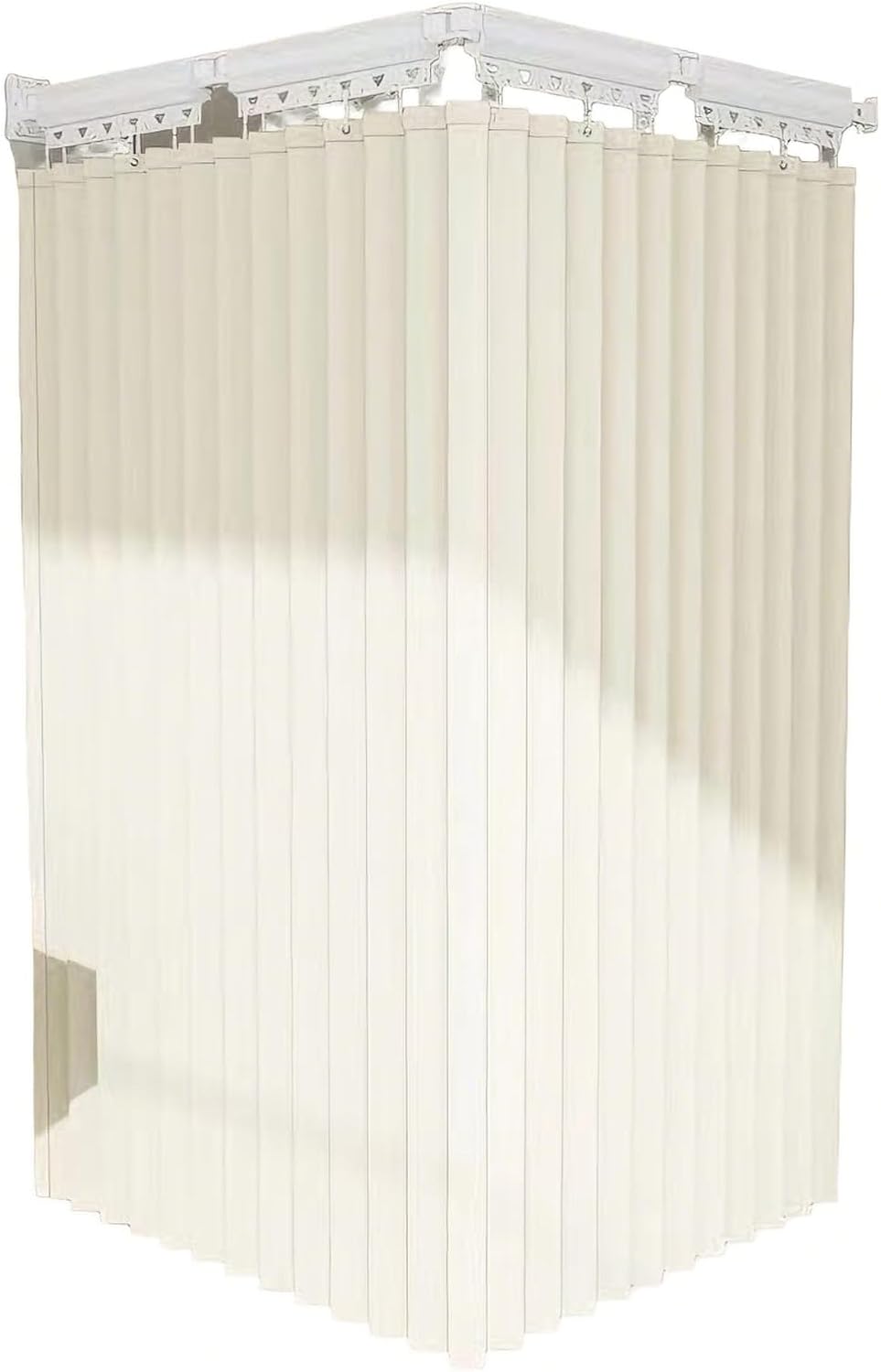 Folding Shower Curtain Rod Curtain Set,Wall Mount Retractable Shower Curtain,Adjustable Angle Folding Curtains, L/U Shaped Corner Shower Curtain Rod White Two-fold-bar,W100CM,H180CM