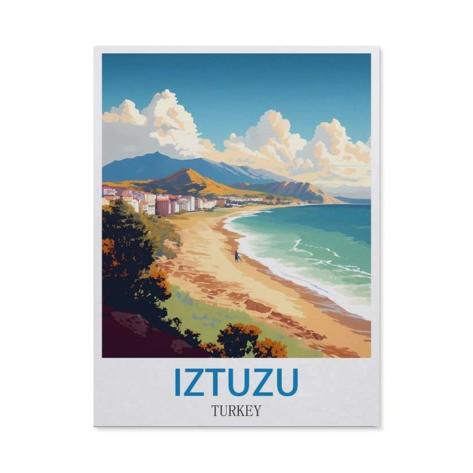 BEAYODKP 5D Diamond Painting Set ，Iztuzu Turkey ， Surf