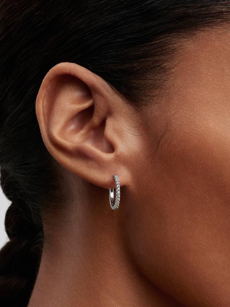 Pandora Timeless Funkelnde Mini-Creolen aus Sterling Silber mit Zirkonia, 294649C01