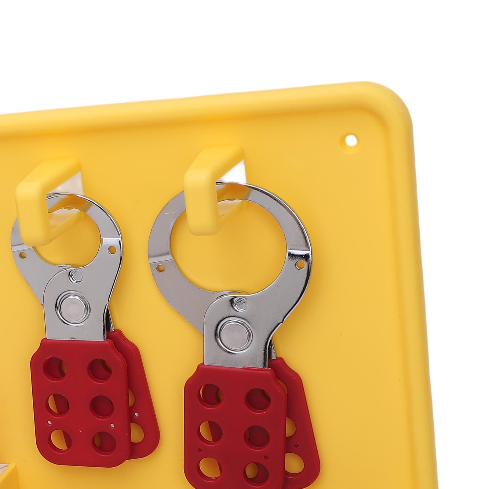 Lockout Tagout Station Kit di blocco di sicurezza industriale con 10 2 lucchetti Haspp per manutenzione meccanica e centrali elettriche, PC, giallo, 15,15 x 11,41 pollici