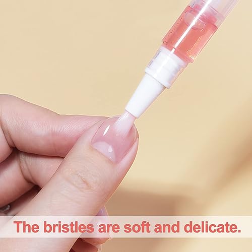 Miniatura 2 de BlingKingdom 6 bolígrafos vacíos de aceite para cutículas de 0.11 onzas líquidas con 3 pipetas transparentes para aceite de uñas con punta de