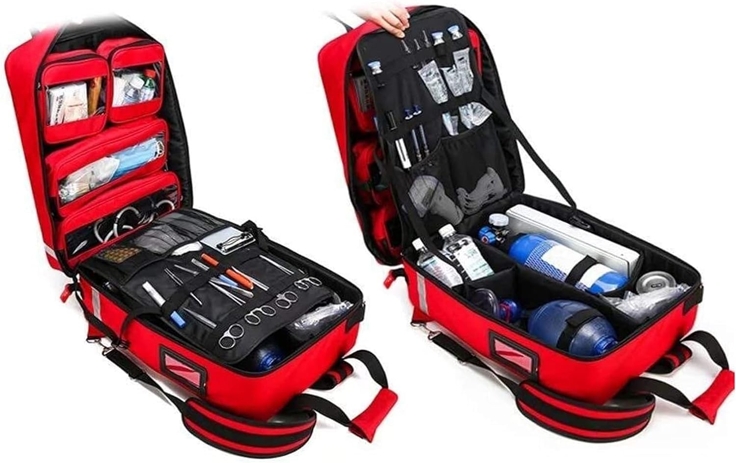 Trauma-Tasche Für Notfallhelfer, Multifunktionaler Erste-Hilfe-Rucksack, Wasserdichte Erste-Hilfe-Notfalltasche Aus Oxford-Stoff Mit Internen Trennwänden, Geeignet Für Outdoor, Reisen, Camping ( Color