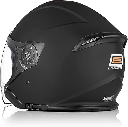Miniatura 4 de ORIGINE Casco de motocicleta de cara abierta 34 con doble visera para scooters, aprobado por DOT