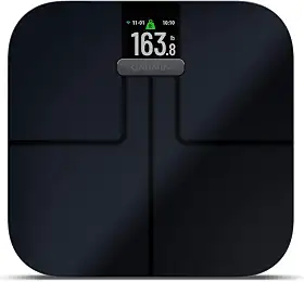 Garmin Índice S2, balança inteligente com conectividade sem fio, medida de gordura corporal, músculo, massa óssea,% de água corporal e mais, preto (010-02294-02)