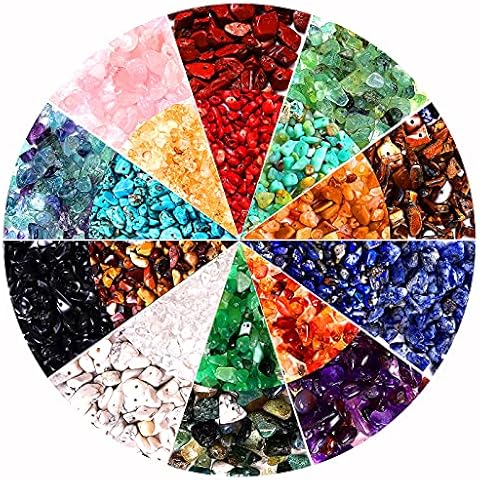 1000PCS Crystal Stone Beads for Jewelry Making, Natural Chip 5-8mm Irregular Gemstones Multicolored Rock Loose Beads for Ring, Earrings, Necklace, Bracelet Making DIY Art Crafts Cover