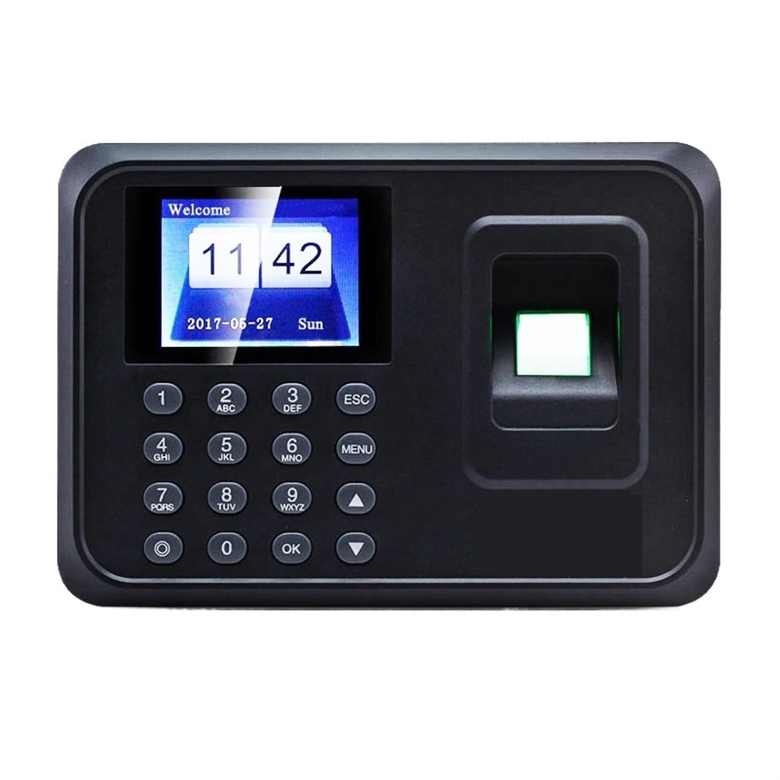 Taktowanie w maszynie, System biometryczny z czytnikiem linii papilarnych Klawiatura pracownicza Elektryczny rejestrator czasu pracy Zarządzanie danymi USB(A01 Attendance)